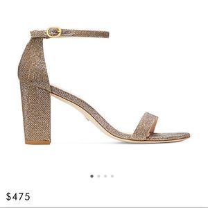 Nearlynude platinum block heel size 9